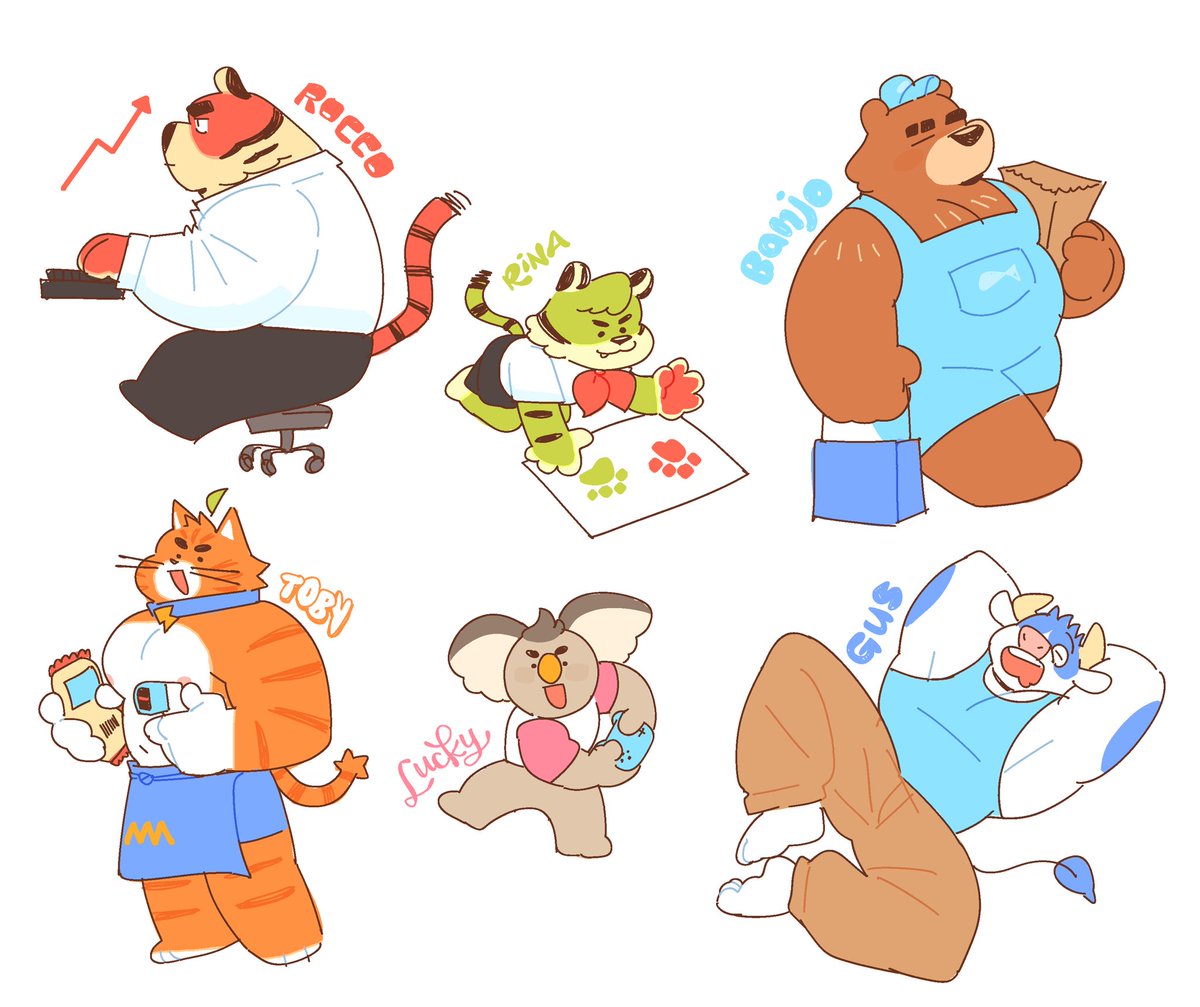 yogireji's tweet photo. a bunch of munchy market doodles while i figure out their shapes and designs!! https://t.co/crLpPlRbVv