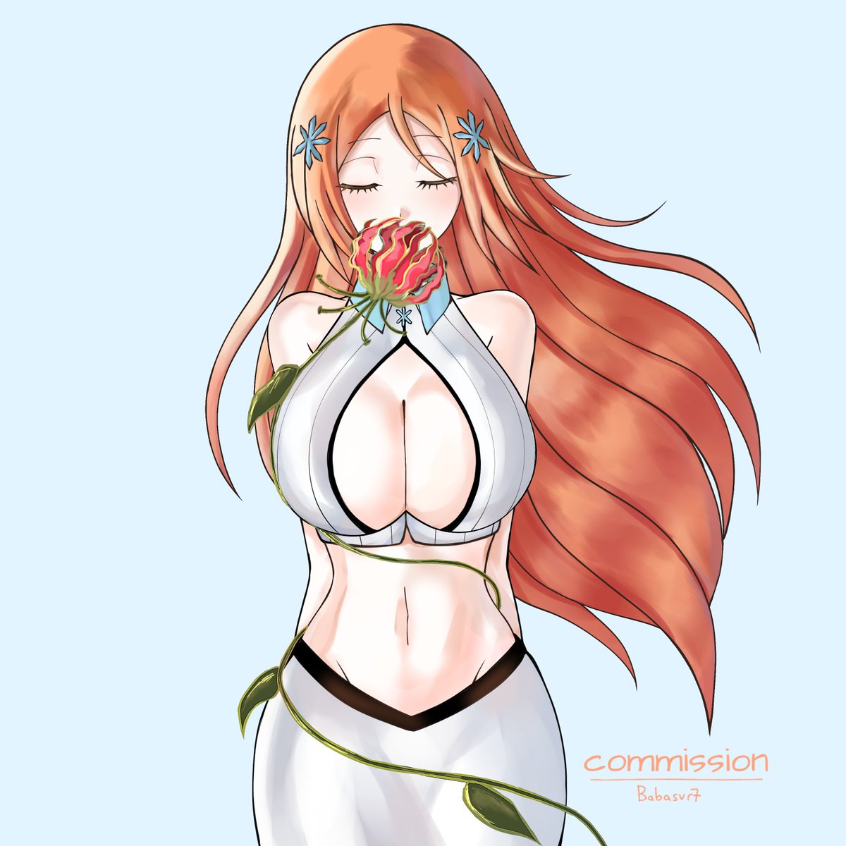 babasavar7's tweet photo. orihime commission 🧡 #orihime #BLEACHㅤㅤㅤ https://t.co/kati96c5Kz