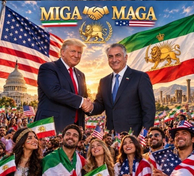 SamiNew22's tweet photo. @marklevinshow Arm the people of Iran under the leadership of Prince Reza Pahlavi. Prince Reza Pahlavi is the only leader chosen by the people of Iran. @PahlaviReza @realDonaldTrump @netanyahu #MeetOurKing #JavidShah‌‌‌‌‌ #KingRezaPahlavi‌ForIran https://t.co/nFxqbkQ13i