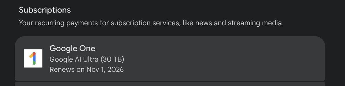 bridgemindai's tweet photo. I just cancelled $900 a month of ChatGPT Pro subscriptions and bought Google AI Ultra for $200/month.

OpenAI cut my usage in half. Google gets my money instead.

Ultra subscribers are first in line for Gemini 4 Argon. 

I cannot wait to test it. https://t.co/TnJqufsNtI