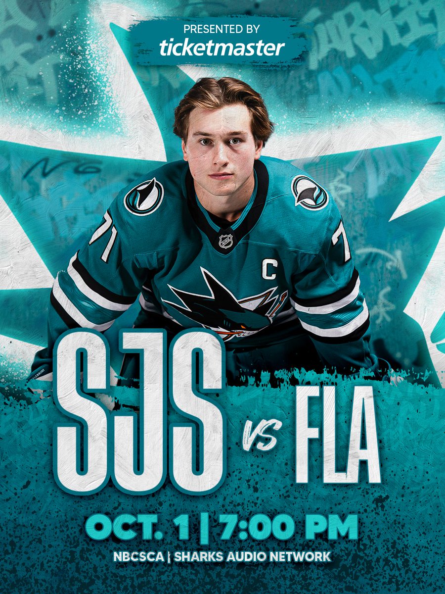 SanJoseSharks's tweet photo. *clears throat* IT'S FINALLY GAMEDAY! 🗣️

🆚: Panthers
📍: @SAPCenter 
⏰: 7 p.m.
📺: @NBCSSharks 
🎙️: @SharksAudioNet
🎟️: https://t.co/N3SqRIEqEA

#TurnItAllTeal | @Ticketmaster https://t.co/UWacIBM4Ae