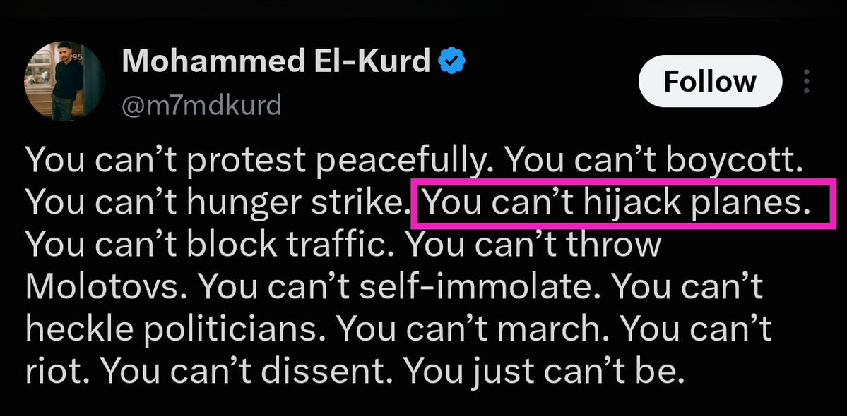 SagasofBharat's tweet photo. "you cant hijack planes"

The world is oppressing the peaceful community too much by not letting them hijack planes.... https://t.co/c0IRN47dc3