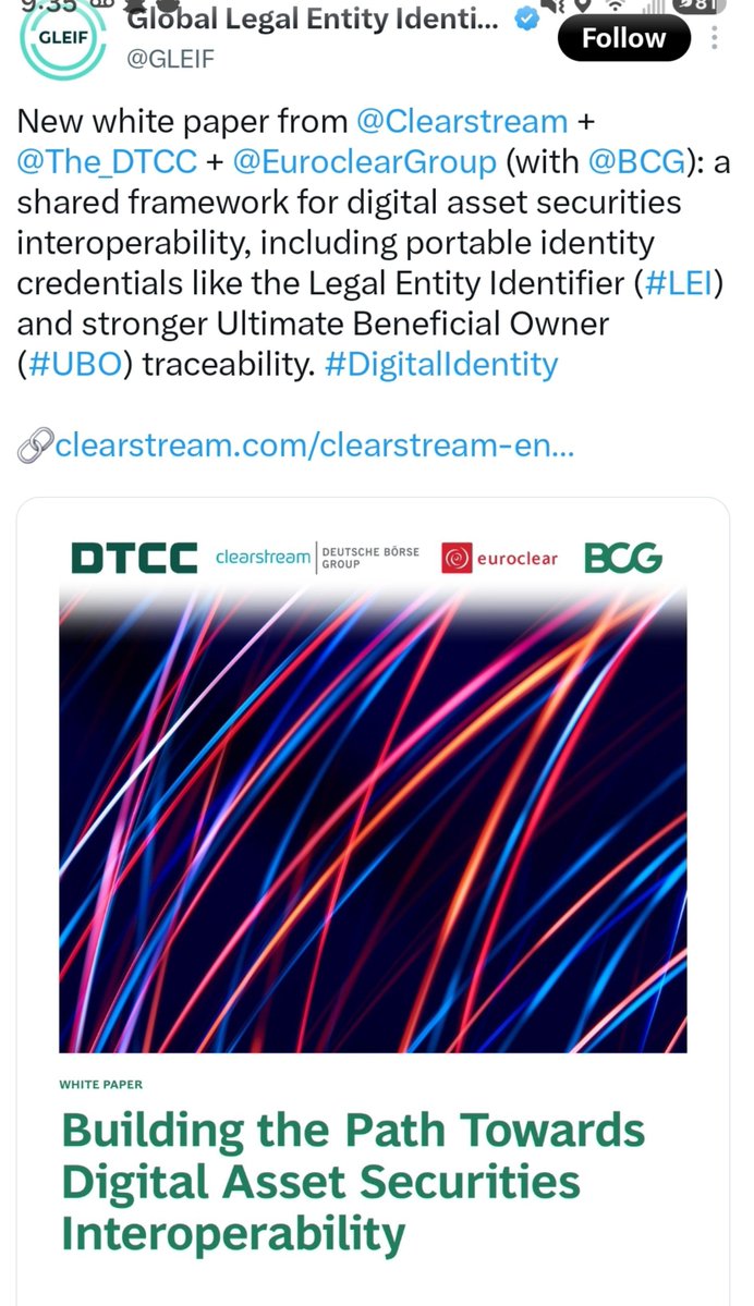 bob4punk's tweet photo. 99% of crypto retail has no clue what GLEIF is.

In hindsight, $LINK becoming one of the most valuable digital commodities on earth is going to look embarrassingly obvious.

https://t.co/BjxksAfCBo https://t.co/um22AFYXkg