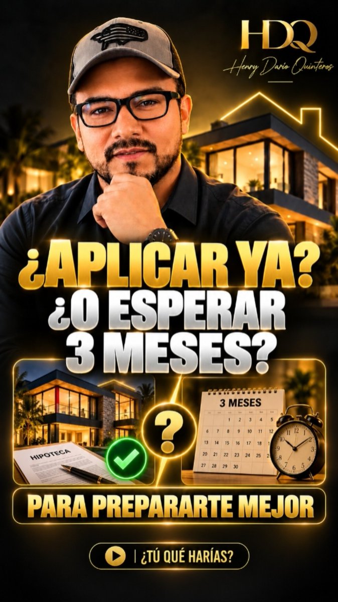 HenryDarioQ's tweet photo. La casa apareció antes de sentirte listo.

¿Aplicar ya o esperar 3 meses?

#ComprarCasa #HDQ https://t.co/esYXmvZzRH