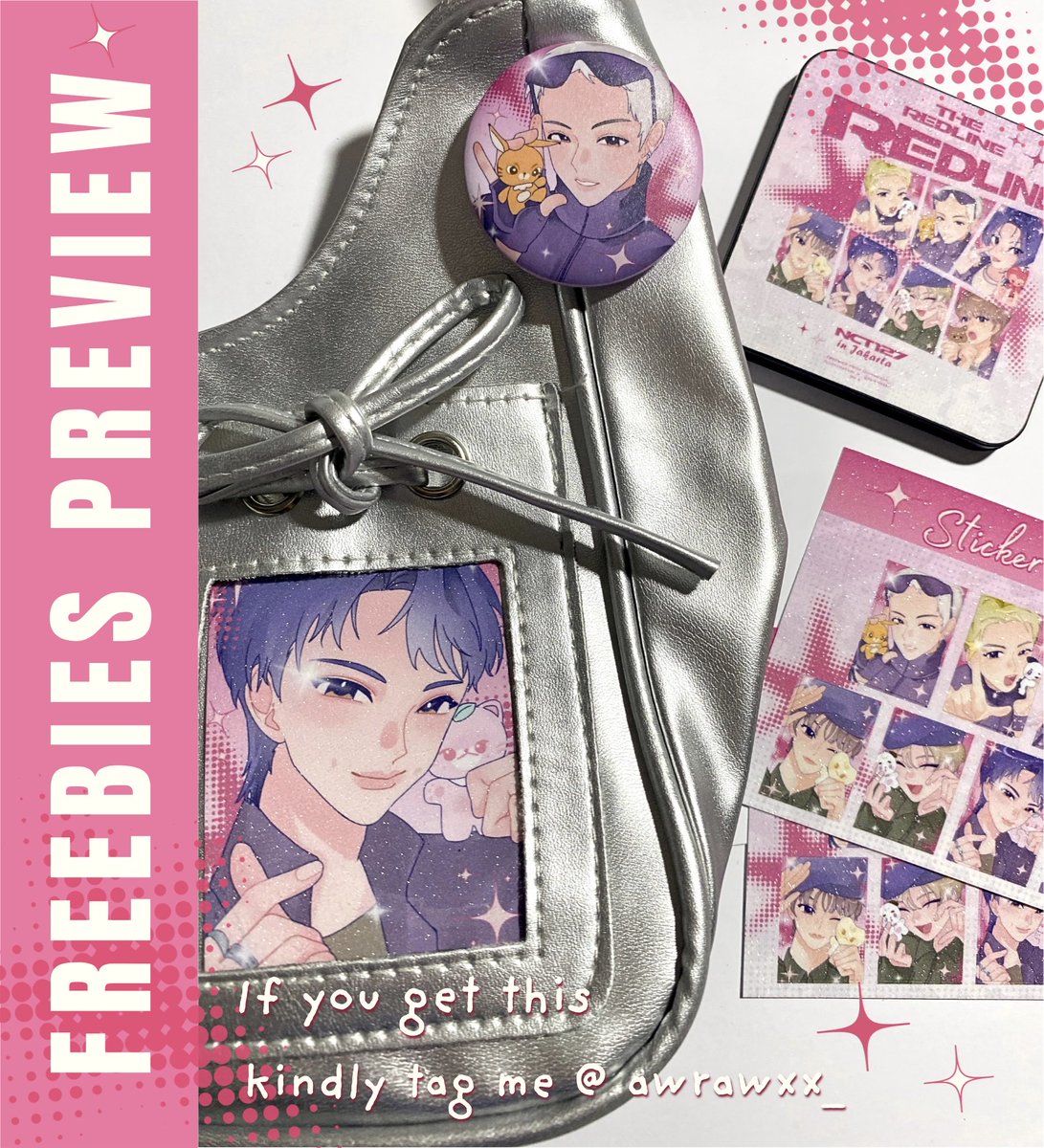 awrawxx_'s tweet photo. ⋆𖤐⭒THE REDLINE FREEBIES PREVIEW⋆𖤐⭒ 
[❤️&amp; 🔁 are appreciated]

⋆ ｡𖤐⭒ How to claim? ⋆ ｡𖤐⭒
• Real Chilzen‼️
• Follow this account
• Do not throw it away‼️
• Time and place will be informed D-day 

See y’all at The Redline Jakarta ❤️‍🔥
#nct127 #theredline #freebies https://t.co/X9aYOzRXNi