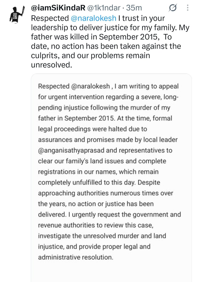 1k1ndar's tweet photo. @SatyaAnagani @ncbn @SatyaAnagani Please look into this post and respond 🙏 https://t.co/bo2gH5ruTr