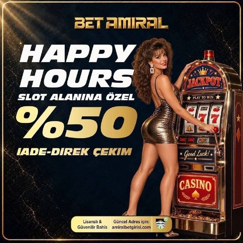 Amiralresmi's tweet photo. BETAMİRAL SLOT HAPPY HOURS BAŞLADI! 

⚡️ Slot oyunlarının heyecanı şimdi %50 İADE ile ikiye katlanıyor! 

✅ Kaybının %50’si İADE!  Üstelik iade tutarı DİREKT ÇEKİM!

⚡️  Sadece Slot alanında geçerlidir.

⚡Betamiral Giriş: https://t.co/QfI0hPPO5w https://t.co/MLCUn4dkpY