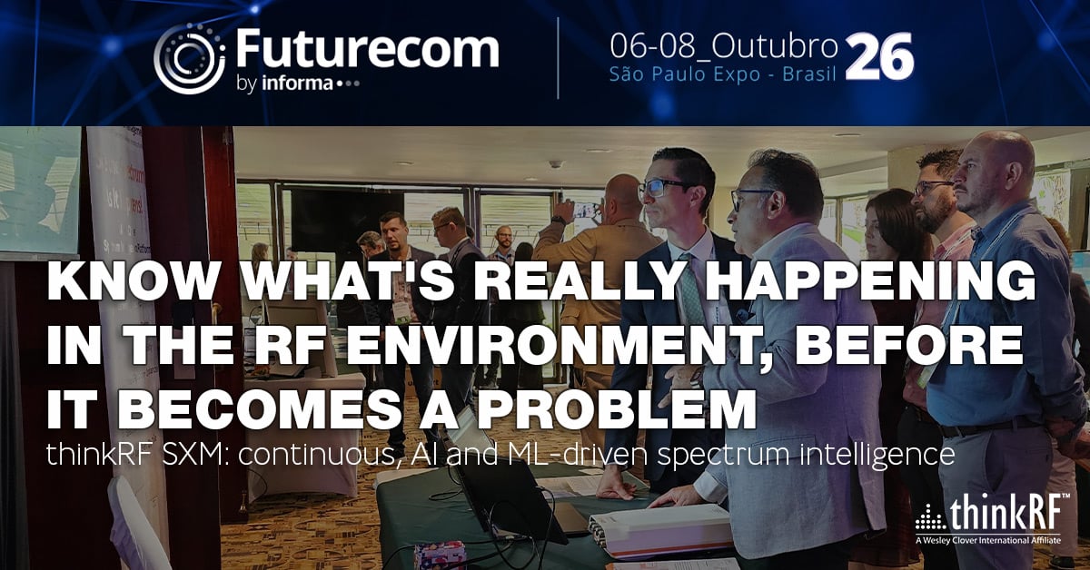 thinkrf's tweet photo. 5G growth in LatAm means interference often goes unnoticed until it's a complaint. #thinkRF's SXM fixes that: continuous, AI and ML-driven intelligence, one hardware, one dashboard, one software. Next week at #Futurecom, Booth J071. https://t.co/rzeJk8PZhk #spectrumrevolution https://t.co/5iC2pw0kBl