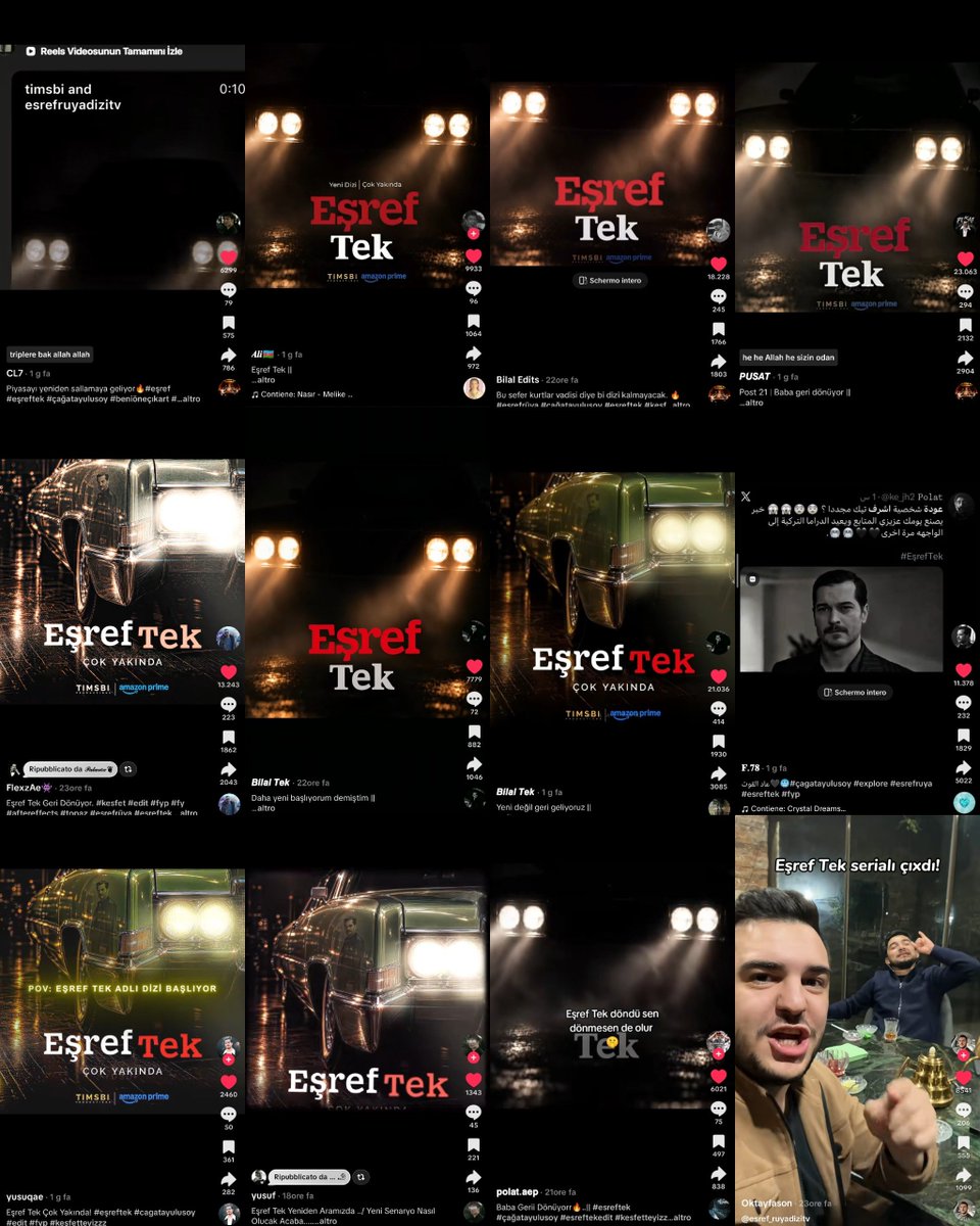 Angelicaceresa1's tweet photo. Il fatto è che il mio feed IG e tiktok è così ... Solo 1 poster/annuncio e hanno già fatto centinaia di Edit di Esref Tek ... Sapevo che era un personaggio popolare e amato ma non fino a questo punto 💀 Çağatay la leggenda che sei 🔥 .. l'hype è reale 🖤+ #Çağatayulusoy #Eşreftek https://t.co/tqfj64Xgb9