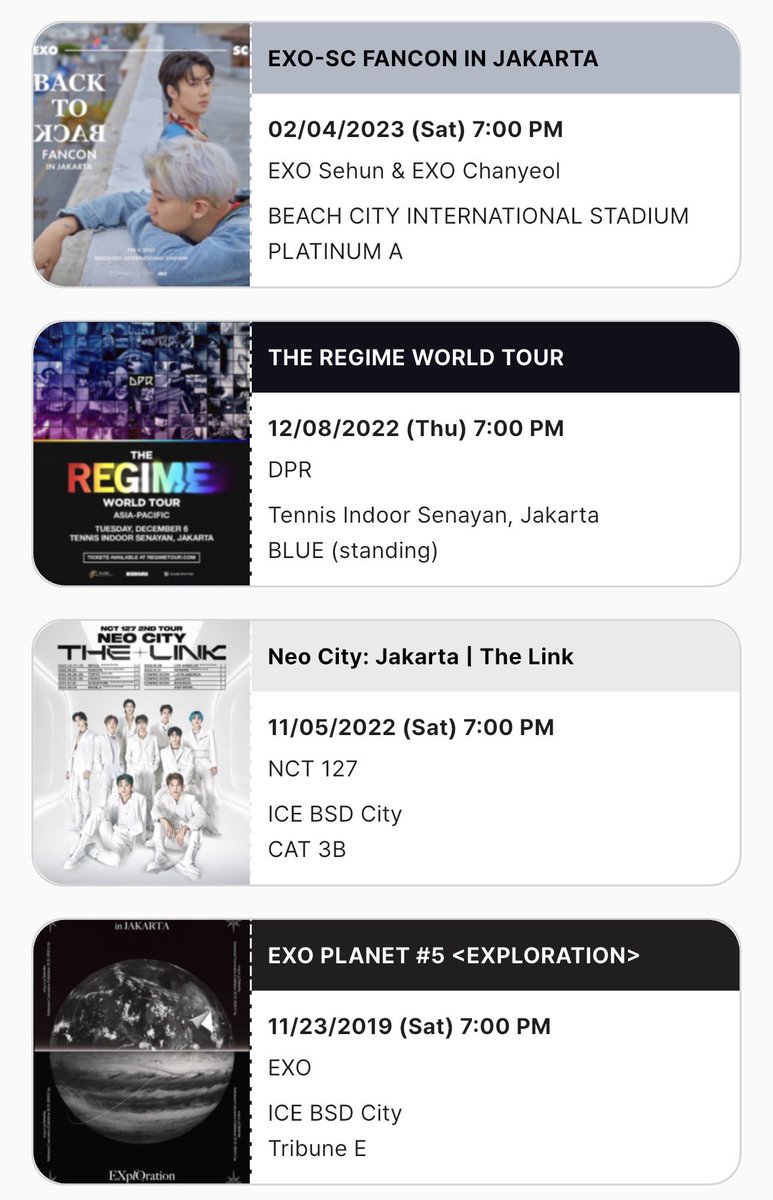 kjiwxind's tweet photo. gue pun istigfar kalo liat recap concert…. gak setahun full btw, tapi tiap taun ada aja 😭🫰🏻 https://t.co/13sBprdWgR