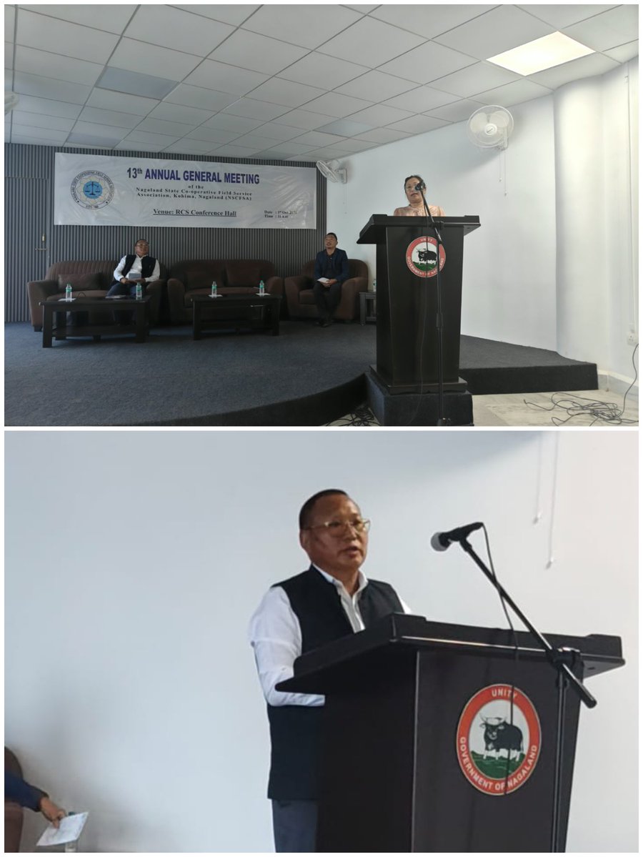 Ngl_Cooperation's tweet photo. 13th annual general meeting of the Nagaland State cooperative field service association was held at RCS office conference Hall, Kohima where Smti. Bendangla Longkumer, RCS graced the event as special guest. https://t.co/3HfLgH97Pc