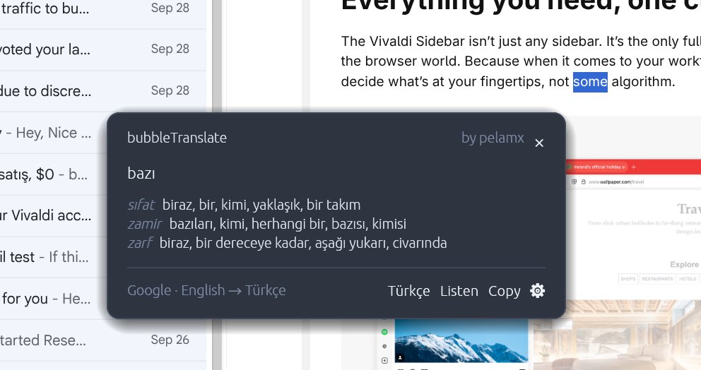 bubbleTr4nslate's tweet photo. bubbleTranslate now can translate one word in all meanings in the target language.
and you can use ESC key to close the bubble... https://t.co/xzHfig6wkt