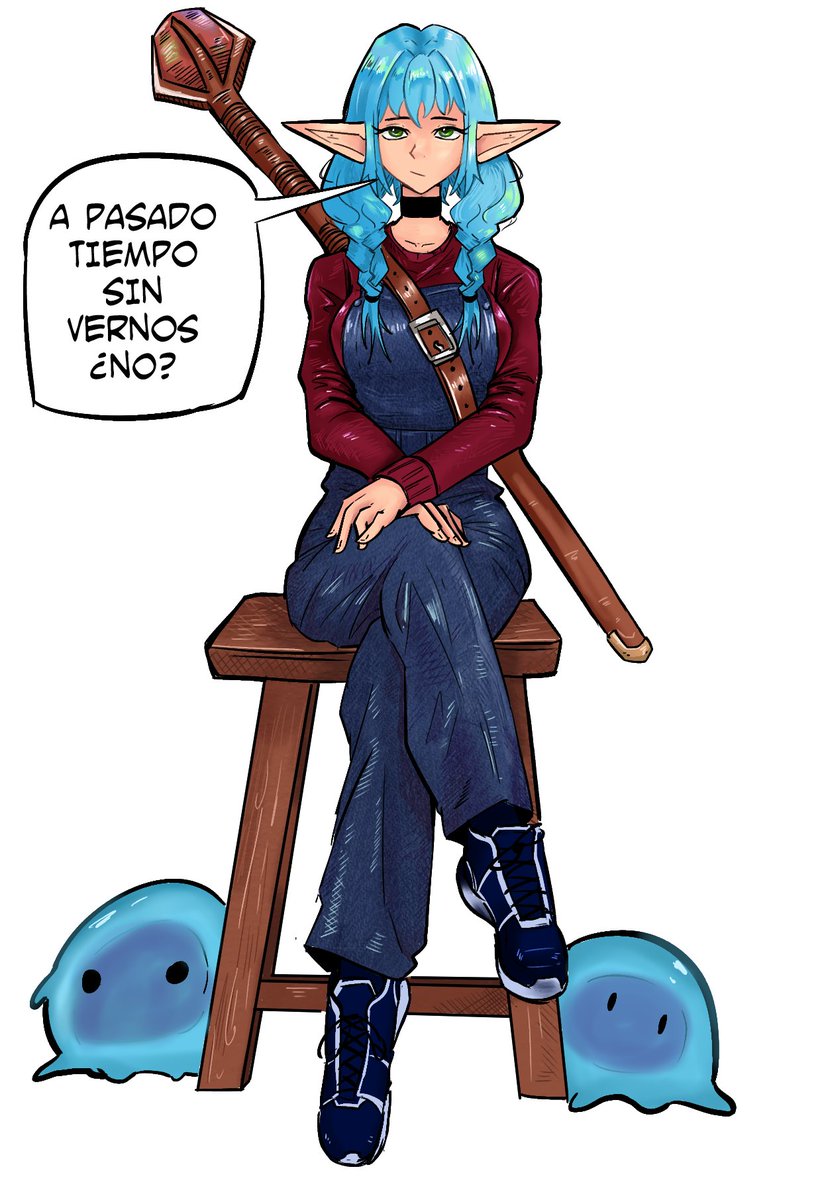 nachitus12's tweet photo. Dibujito a color de la Elfa https://t.co/1e25siJdkj