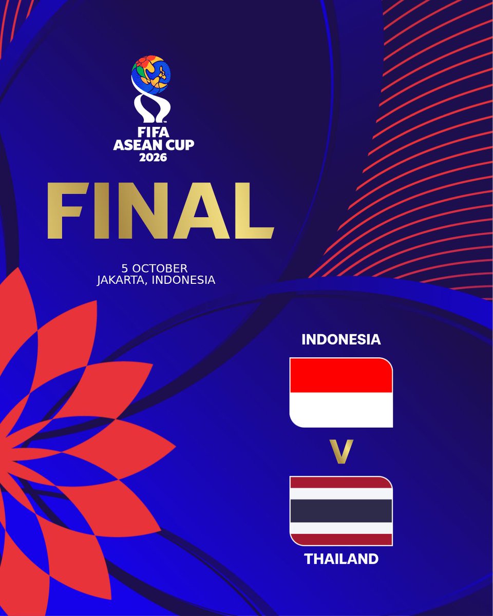 FIFAWorldCup's tweet photo. Here's your FIFA ASEAN Cup 2026 Final! 🇮🇩🏆🇹🇭

#FIFAASEANCup