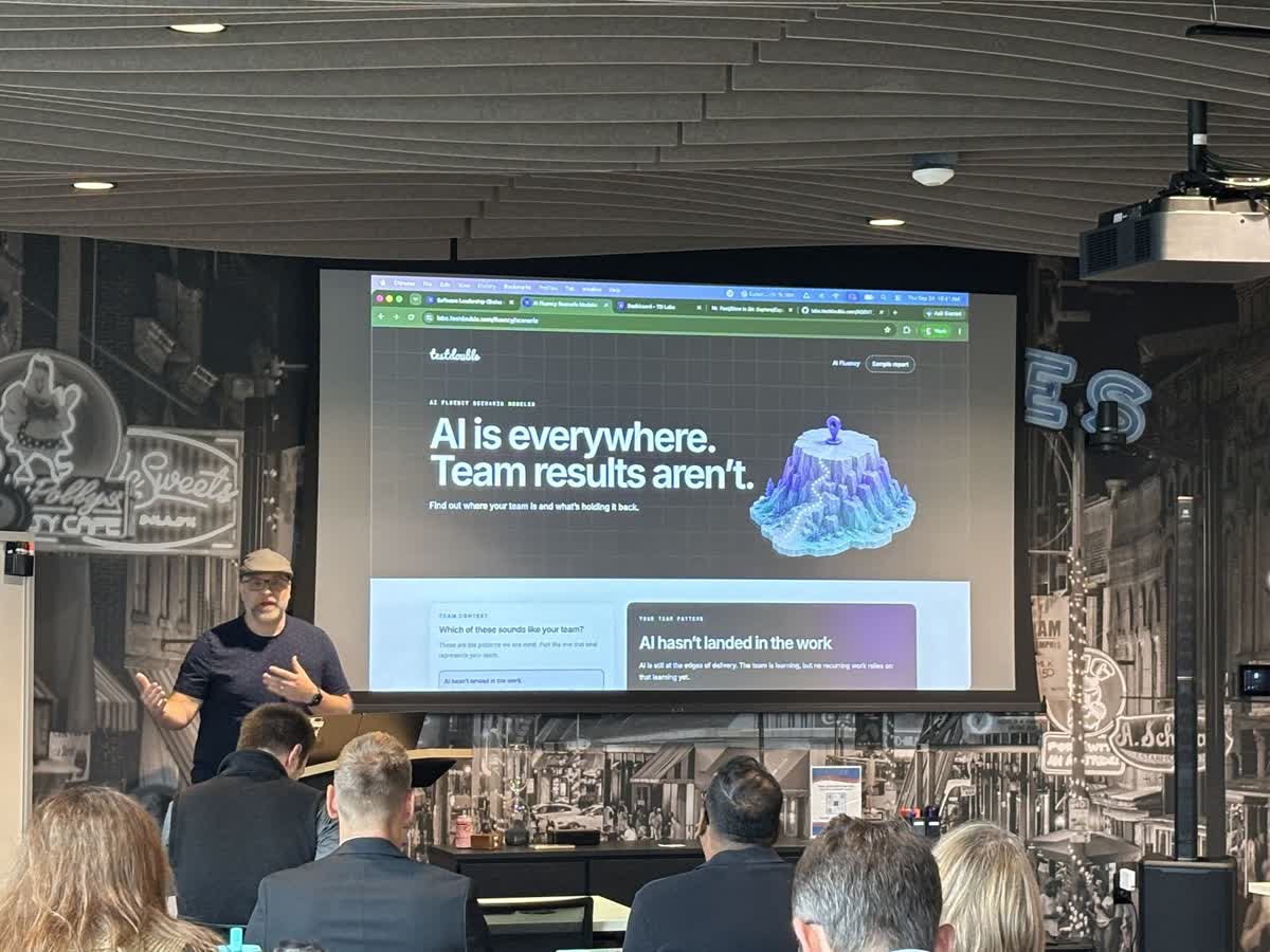 testdouble's tweet photo. Our first-ever Circles Live is in the books! Thanks to everyone who joined us, brought their challenges to the group, and helped make the event a success. Applications for our virtual Software Leadership Circles open at the end of October. More information coming soon! https://t.co/3a0xcD0cSN