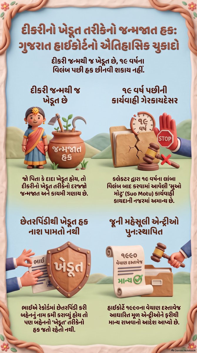 hitesh_dl's tweet photo. "જન્મજાત ખેડૂત હકોનું રક્ષણ અને ૧૯ વર્ષ પછીની વિલંબિત સુઓ મોટુ કાર્યવાહી સામે ઐતિહાસિક ન્યાય"  
https://t.co/3A35dkNRfq
વધુ માહિતી માટે ડાઉનલોડ કરો. 
📱 Application:- 📲
https://t.co/2uGg7er3oL https://t.co/A2b5Mv5U6G