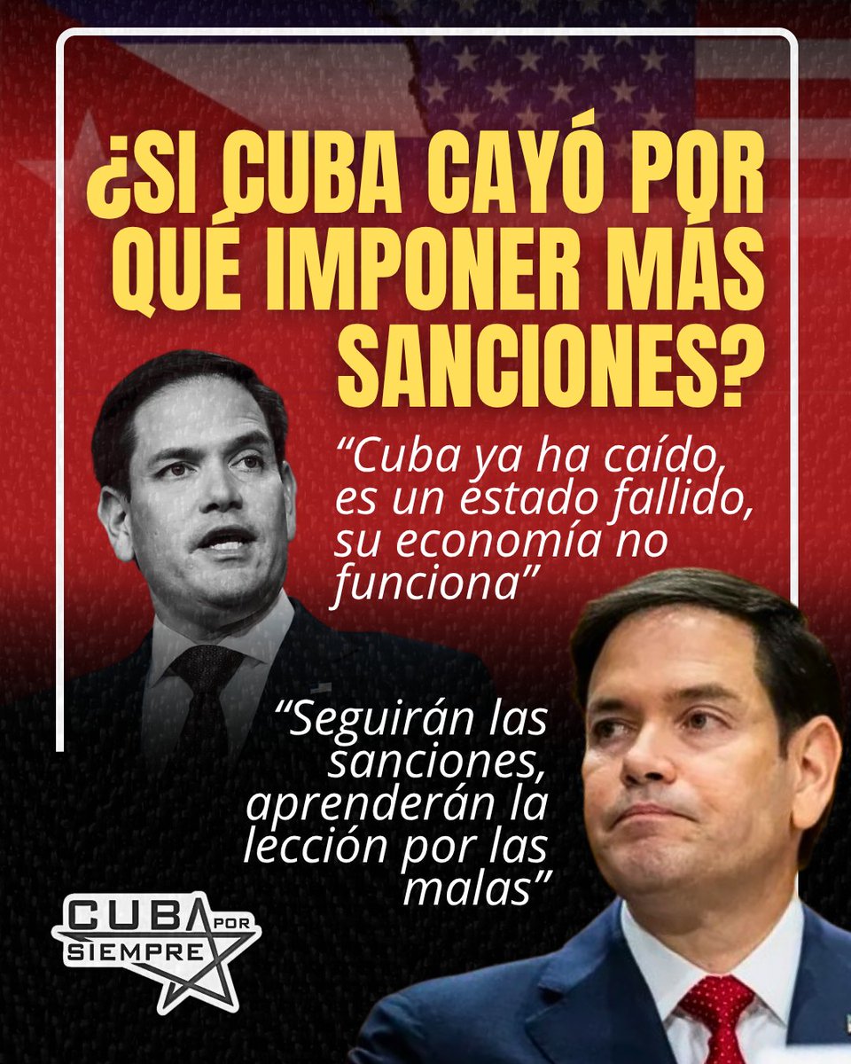 David_qva's tweet photo. ¿Si Cuba cayó por qué imponer más sanciones? https://t.co/a6N0OXAeK4