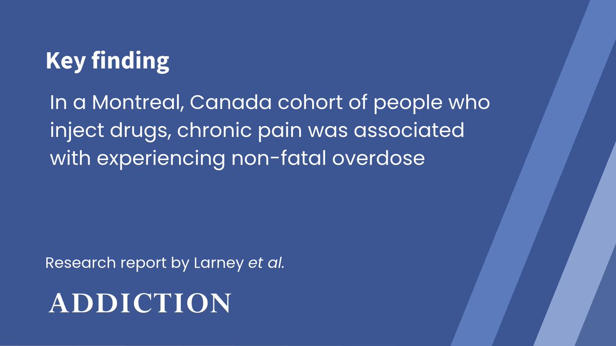 AddictionJrnl's tweet photo. The association between chronic pain and non-fatal overdose in people who inject drugs: Longitudinal cohort study in Montreal, Canada, 2017 to 2025 https://t.co/brvizDfkaP https://t.co/XOqL3NTtt6