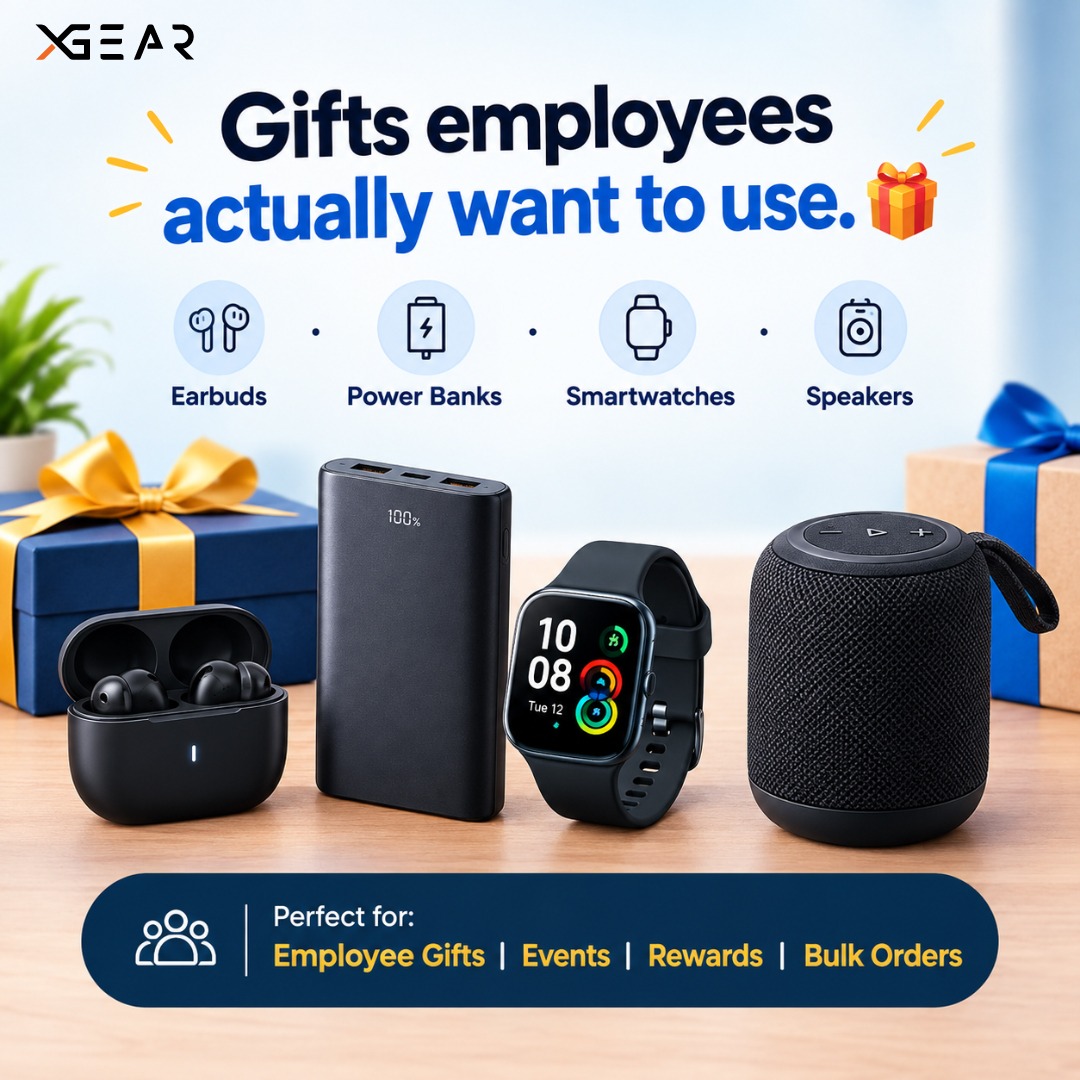 XGearOfficial's tweet photo. Corporate gifting doesn't have to mean another diary or mug.

Give employees something they’ll actually use: earbuds, power banks, smartwatches &amp; speakers.

Planning bulk corporate gifts? Let’s talk.
DM “CATALOGUE” 📩

#XGear #CorporateGifting #EmployeeGifting https://t.co/E9IquLfynp