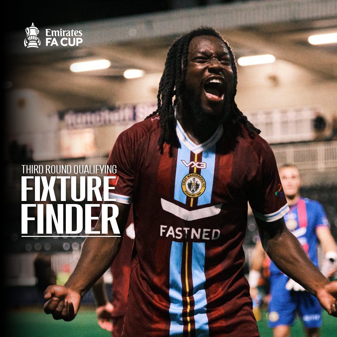 EmiratesFACup's tweet photo. Weekend plans 🤝 #EmiratesFACup

Use our Fixture Finder to locate your nearest third round qualifying tie 👉 https://t.co/HtzTJ16TAq https://t.co/10N9gXP7jH