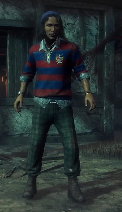 Sirctrine's tweet photo. BHVR. On the behalf of ALL Renato fans, Can you fix Renato's hair? Why is it a bob and why does he have a bald spot on his forehead? PLEASE make it longer and fix his hairline.. :( 

#RenatoLyra #DeadByDaylight @DeadbyDaylight https://t.co/RBX7UCpxW9