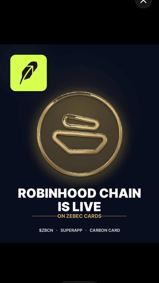 ZbcnOg's tweet photo. 🔥 $ZBCN holders, this is the setup.
Robinhood Chain is now live on @ZebecCards inside the Zebec SuperApp. Carbon Card, a few taps, iOS and Android.
Payroll streaming. Cards you can actually spend. Buybacks already running. Rails getting real volume.
Money should move as fast as the internet. This is how bullish looks. 🚀💳⚡️
#ZBCN #Zebec #PayFi #RobinhoodChain #Tokenization #Crypto #SuperApp