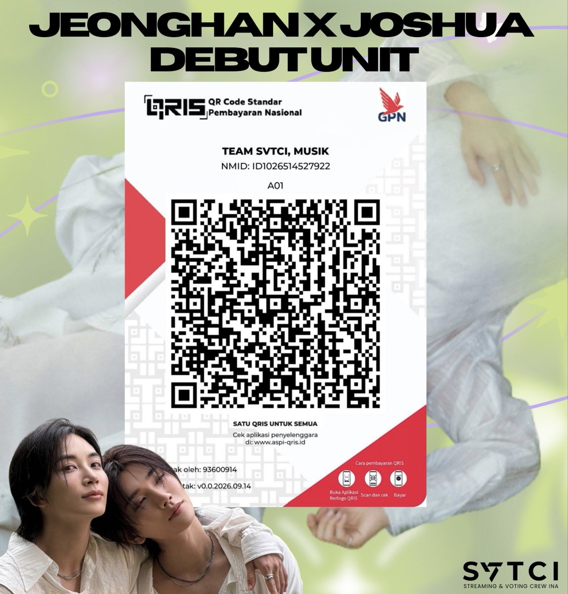 17crewina's tweet photo. 📢𝗗𝗢𝗡𝗔𝗦𝗜 𝗦𝗧𝗥𝗘𝗔𝗠𝗜𝗡𝗚 𝗗𝗘𝗕𝗨𝗧 𝗝𝗘𝗢𝗡𝗚𝗛𝗔𝗡 𝗫 𝗝𝗢𝗦𝗛𝗨𝗔📢

Halo Carats
SVTCI membuka donasi receh atau seikhlasnya yang nantinya akan disalurkan kepada tim streaming Carat yang masih kekurangan dana untuk project debut JxJ (terutama Streaming K-Platform) 

Sebagai informasi, saat ini SVTCI belum membuka volunteer K-platform secara mandiri karena masih memiliki beberapa kendala. Namun tim streaming kami terus berpartisipasi sebagai volunteer k-platform dalam setiap comeback/debut seventeen melalui tim Carat lainnya. 

Bagi teman-teman Carat INA yang ingin berdonasi, bisa melalui Scan QRIS di bawah👇

📌Laporan Transparansi akan dishare setelah masa promosi JxJ selesai📌

Sekecil apa pun donasinya, akan sangat berarti. 🫶
Terima kasih, Carat💗

#SVTCIDonation
#SEVENTEEN @pledis_17