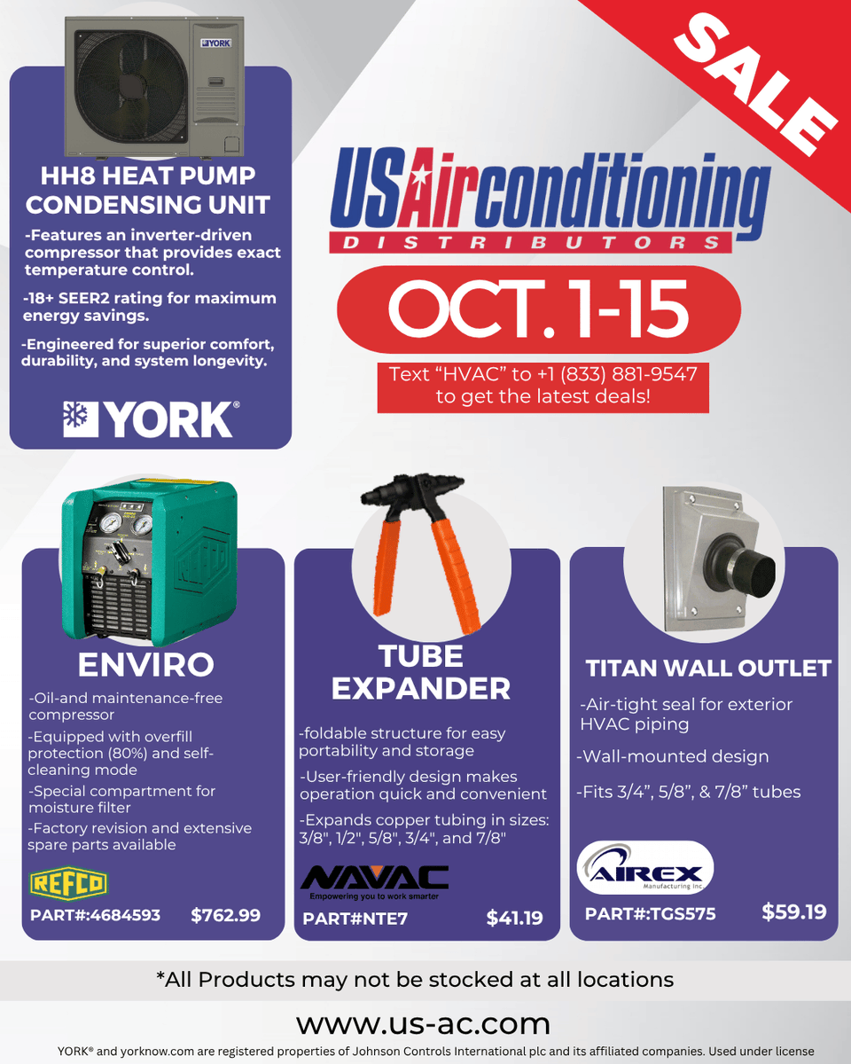 USACD's tweet photo. Don’t let these deals disappear! Save on select equipment, tools, and supplies October 1–15 at your local US Air branch. https://t.co/7OOvmmVEei