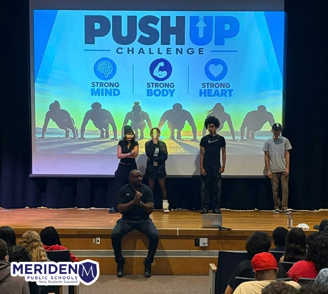 MeridenK12's tweet photo. Yesterday, Grade 8 students at Washington Middle School learned from speaker and leadership trainer Bryan Saint-Louis! Students explored character, empathy, and leadership while being challenged to get 1% better every day.

📷 Photo Credit: Jessica Showerda

#herestudentssucceed https://t.co/1E1g5JTPb1