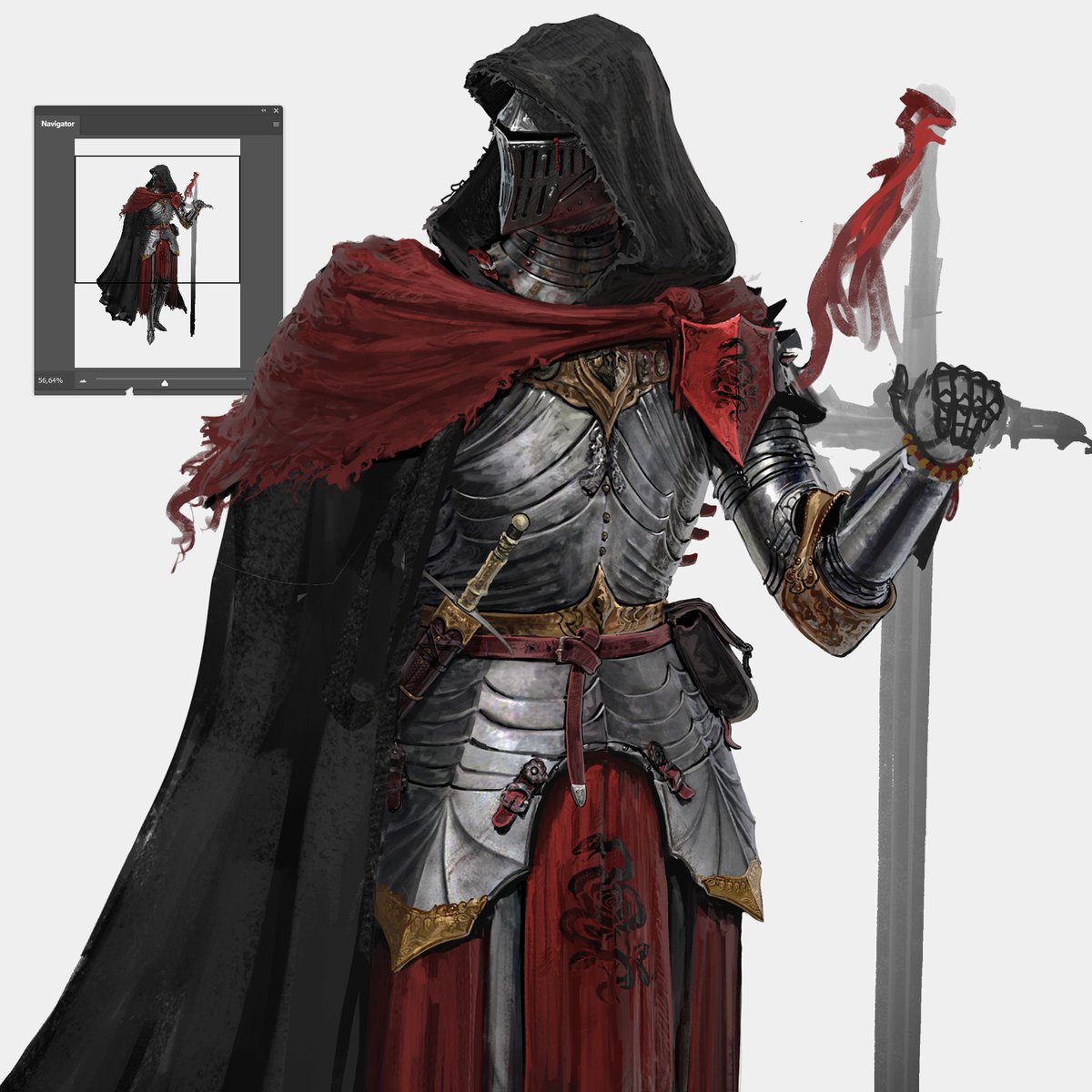 Zegundo__'s tweet photo. Another knight commission WIP https://t.co/dyOToiRllv
