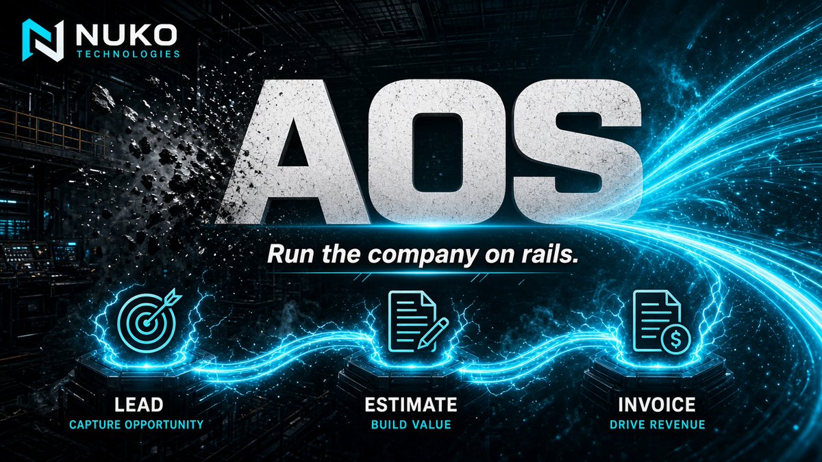 Eckhs991's tweet photo. Most “AI for business” stops at chat. AOS runs lead→estimate→invoice on rails. We also do custom software &amp; AI work — contact nukotechnologies@gmail.com https://t.co/RnemotGZLY
