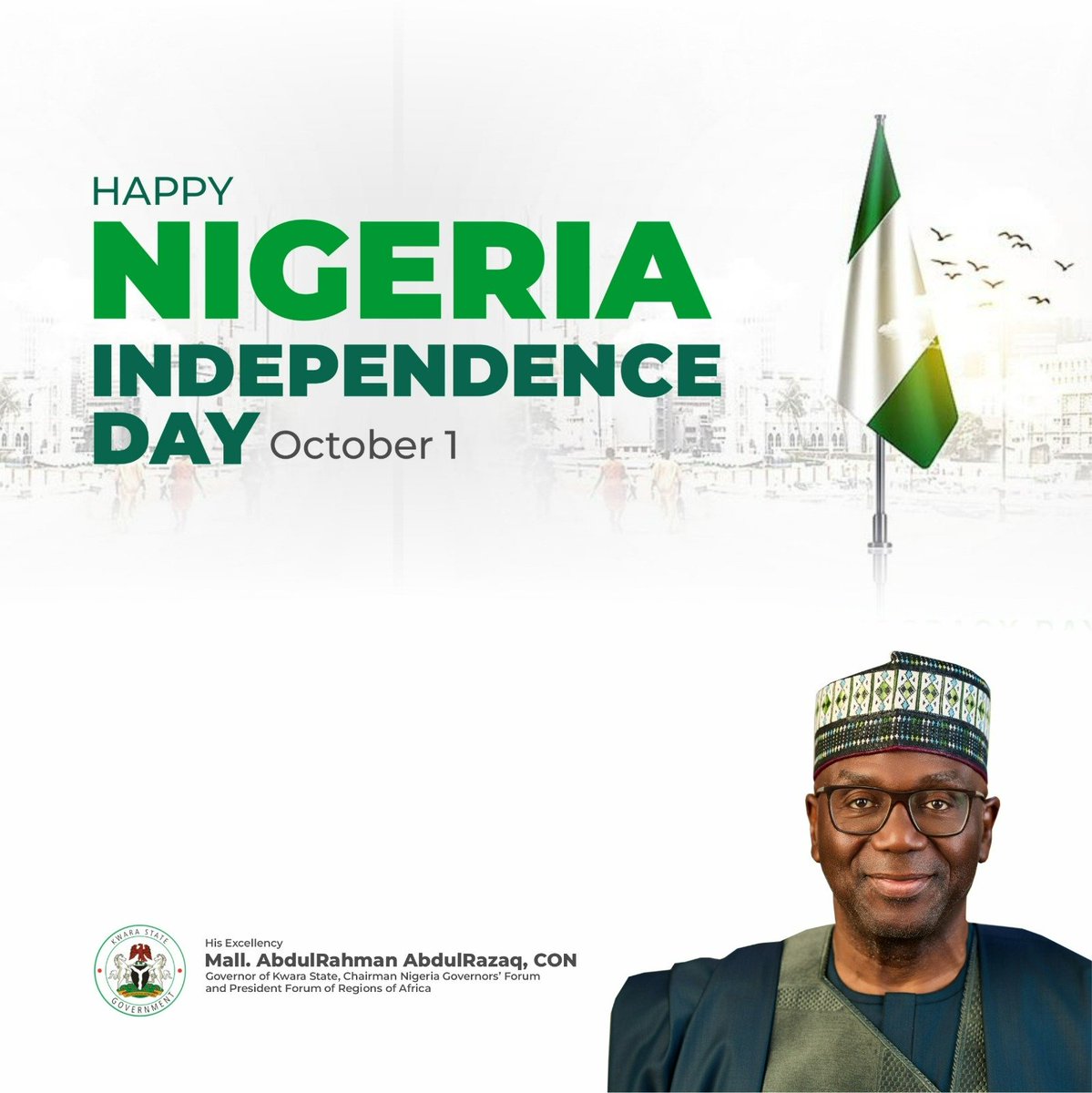 followKWSG's tweet photo. Gov @RealAARahman urges renewal of commitment to peace, national devt at 66th Independence celebration https://t.co/aZp8Fk8REz