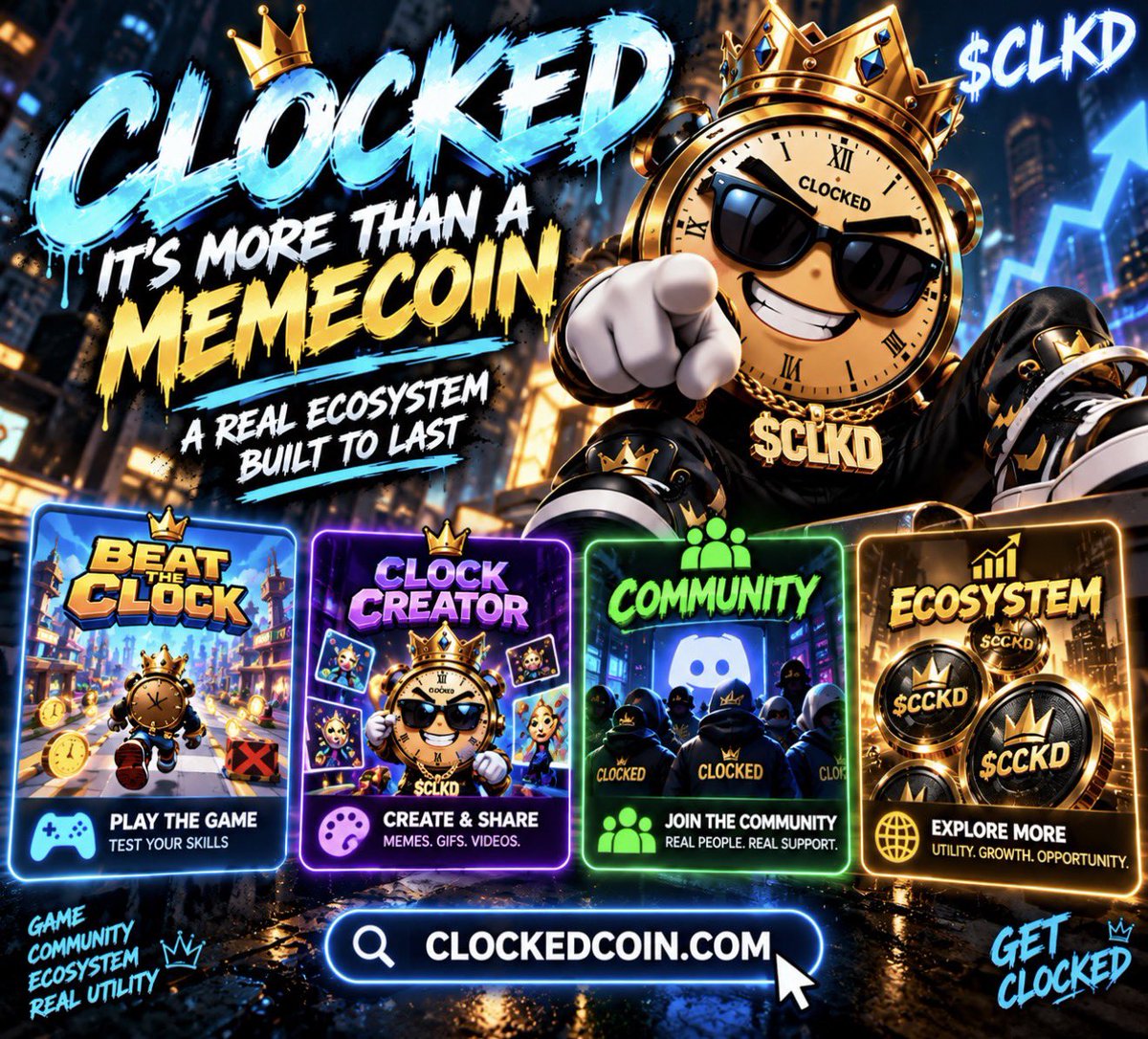 jb22cold's tweet photo. Everybody wants the next project before it gets loud 👀⏰

$CLKD already has:
🎮 Beat the Clock
🎨 Clock Creator
🧊 JB2COLD Raid Room
🔥 A real community

Don’t just watch the chart. Explore the ecosystem.

https://t.co/3M8H2UJHNA

#Solana #CryptoGaming #Memecoin https://t.co/cEf7hkDYaz