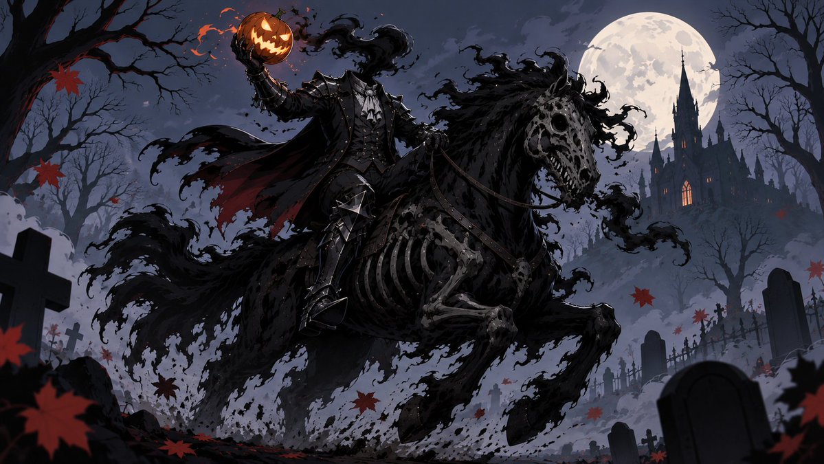 lilreaperjr's tweet photo. For the Halloween season, embracing the Dullahan! https://t.co/k7YrvZGe2G