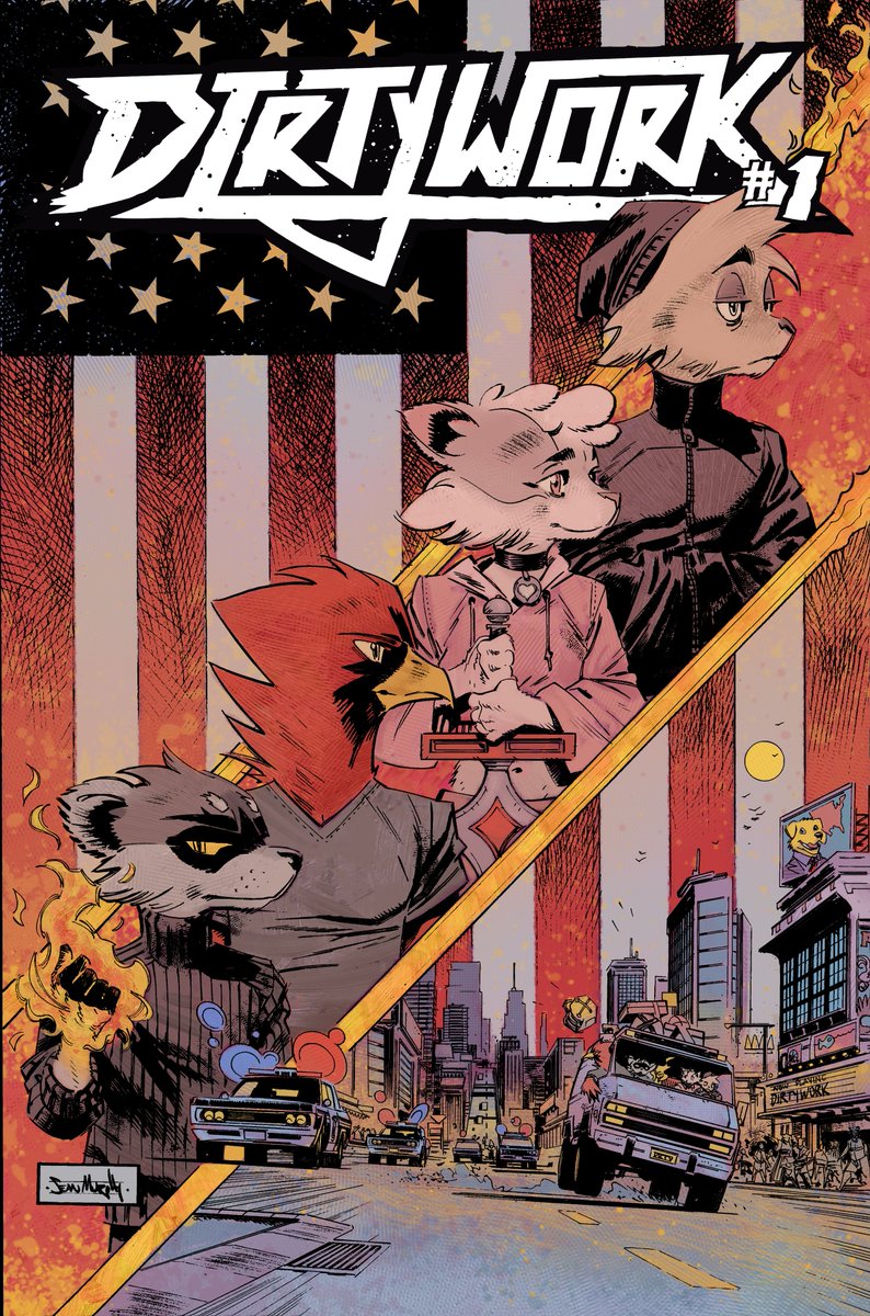TravoltaTino's tweet photo. My new comic DirtyWork is live on Kickstarter right NOW! 

DirtyWork is about four friends who have to eat aborted fetuses to gain super powers and embark on an epic road trip to kill The President of The United States before he devolves mankind! https://t.co/bn6nCtBWkZ