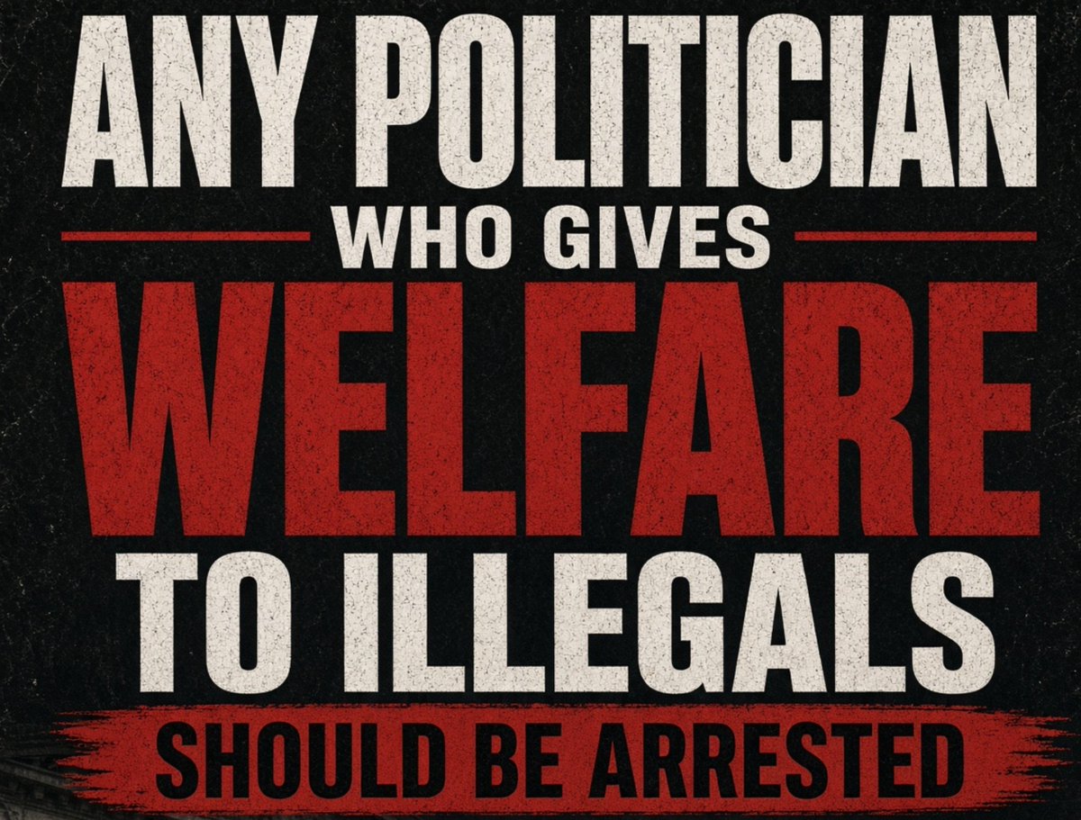 Pixie1z's tweet photo. Arrest any politician who gives welfare to illegals. https://t.co/F4fBI1yfNO