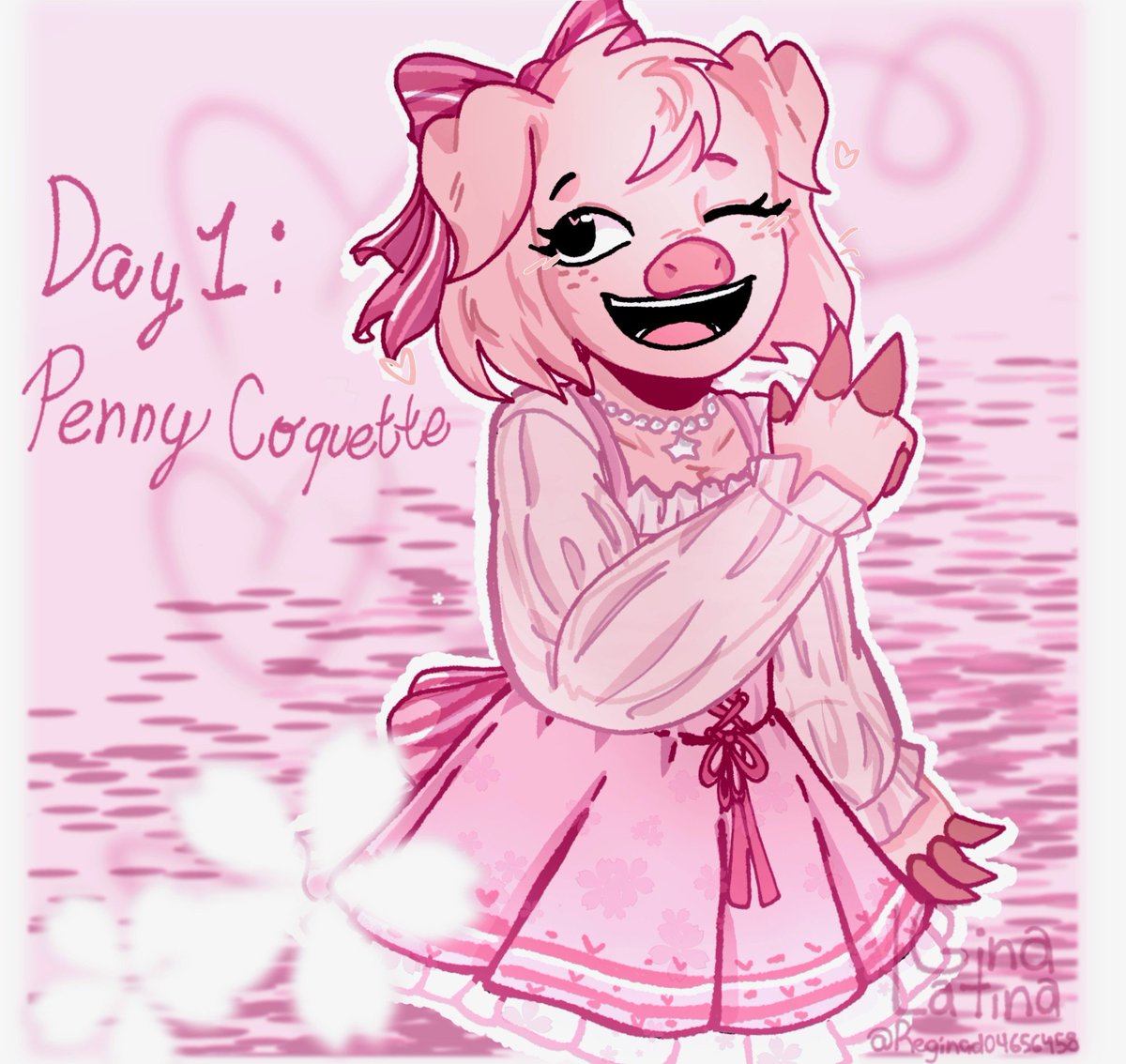 Reginad04656458's tweet photo. #PiggyTober2026 
Day 1: Penny Coquette 🩷🌸

I decide to participate bcause i have nothin to do 
#PiggyInktober2026 #Piggy #PiggyFanart #pennypiggy #piggytwt #Inktober2026 https://t.co/pCntmfjpzx