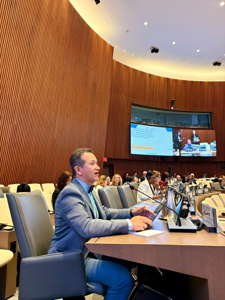 wfsaorg's tweet photo. 📍 Washington, DC

Dr Fredy Ariza Cadena, President of the Colombian Society, delivers the WFSA statement at the PAHO meeting, representing the global anaesthesia community. https://t.co/bmbPIpyuVN