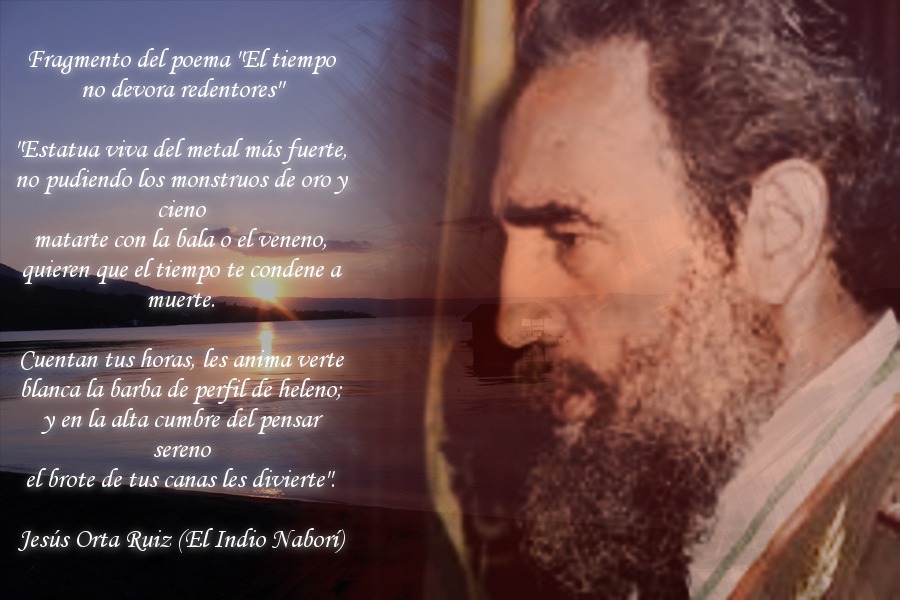 FSoldadodeIdeas's tweet photo. Poema "El tiempo no devora redentores" 

Estatua viva del metal más fuerte,
no pudiendo los monstruos de oro y cieno
matarte con la bala o el veneno,
quieren que el tiempo te condene a muerte.

https://t.co/QcmpugSuhr
#100AñosConFidel #Cuba #SomosContinuidad #RevoluciónCubana https://t.co/vn3EDOp0jS