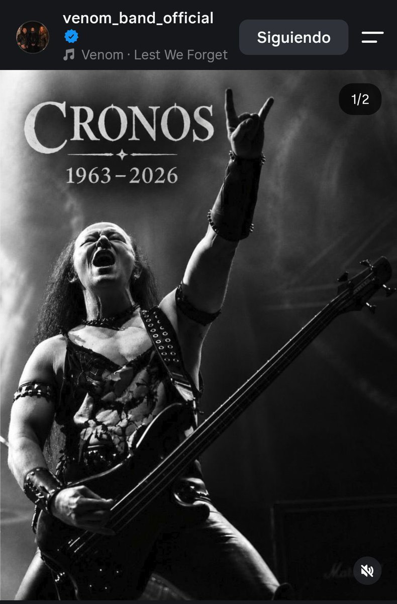 Shinich08413513's tweet photo. I Have Unfortunate News

Today Metal has lost the God Father Of Black Metal Cronos. He has passed away at 63 years old.

Rest In Peace Conrad Thomas Lant CRONOS.

You’ll be remembered forever. https://t.co/dQwaxsrFVt
