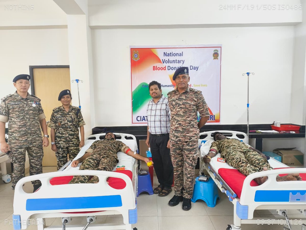 CiatCtr85137's tweet photo. National Voluntary Blood Donation Day was observed at CIATS-3, Kalikiri, on 01 Oct 2026, in coordination with Govt. Hospital, Pileru, Annamayya (AP), under the aegis of Shri Dinesh Pratap Upadhyay, IGP/Principal, CIATS-3.
#NationalVoluntaryBloodDonationDay
#BloodDonation https://t.co/sQy855aSHr
