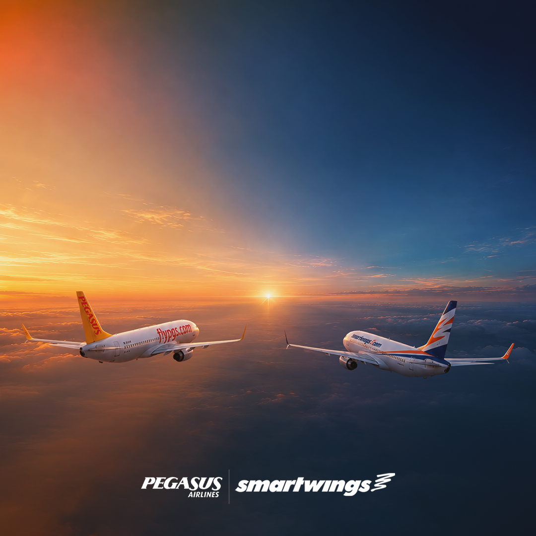 flymepegasus's tweet photo. Two strong brands. One shared ambition. ✈️
Pegasus Airlines has completed the acquisition of Czech Airlines and Smartwings Group.
Pegasus Airlines and Smartwings will continue to fly as distinct brands, bringing together their expertise and international reach to connect more people and places and create new possibilities.
#PegasusAirlines #Smartwings