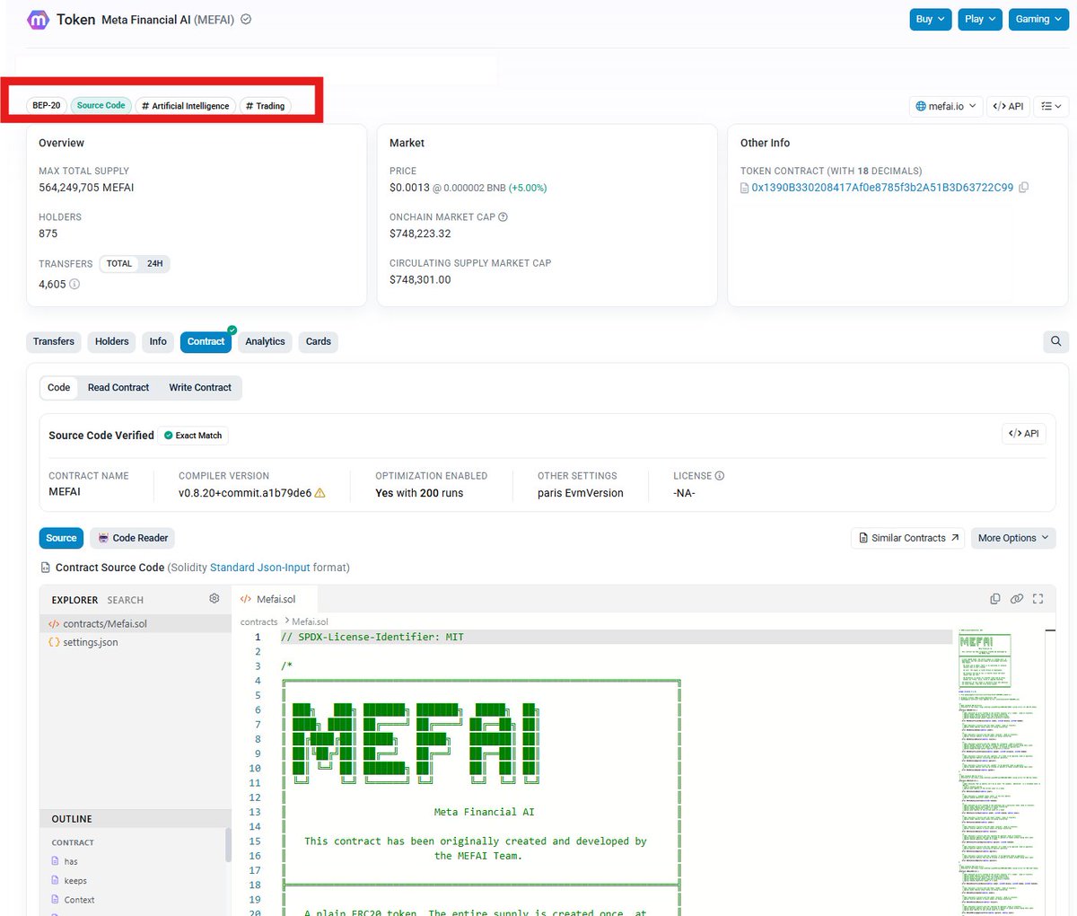 MetaFinancialAI's tweet photo. MEFAI Token Migration || Final Notice

Over the past weeks we helped every holder who reached out, and we extended the deadline twice so nobody was left behind.

If you held old MEFAI before the migration and still have not moved it, or ran into a problem, one step is left:

Send your OLD MEFAI to this wallet
0xa060fAB01fa660Ba3b6D1ab5cFb287C737EB6Fe5

You will receive new MEFAI equal to the amount that arrives in this wallet on chain. Nothing else is needed.

Please read carefully
👉Only old MEFAI held before the migration on 20 September 2026 is eligible. We check this on chain.
👉Old MEFAI bought after 20 September is not eligible and will not be swapped. Do not send it.
 👉Send OLD MEFAI only. Old contract: 0x45E57907058c707a068100De358BA4535b18E2F3
👉Do NOT send new MEFAI to this wallet. New contract: 0x1390B330208417Af0e8785f3b2A51B3D63722C99
👉The old token has a 1% transfer fee. You receive what actually arrives.

Final deadline👉 10 October 2026.
After this date there will be no swaps and no refunds of any kind. The old MEFAI will be burned and the migration will be closed for good.

Thank you to everyone who moved with us.