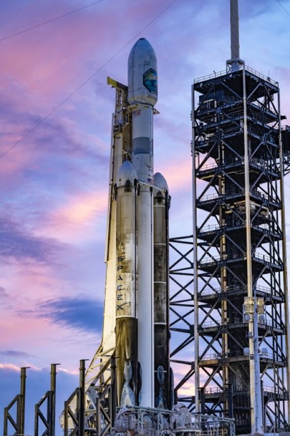 Marilynn_Billy's tweet photo. Three Falcon rockets vertical at three of our launch pads in Florida and California → https://t.co/lcpkjZpYQF