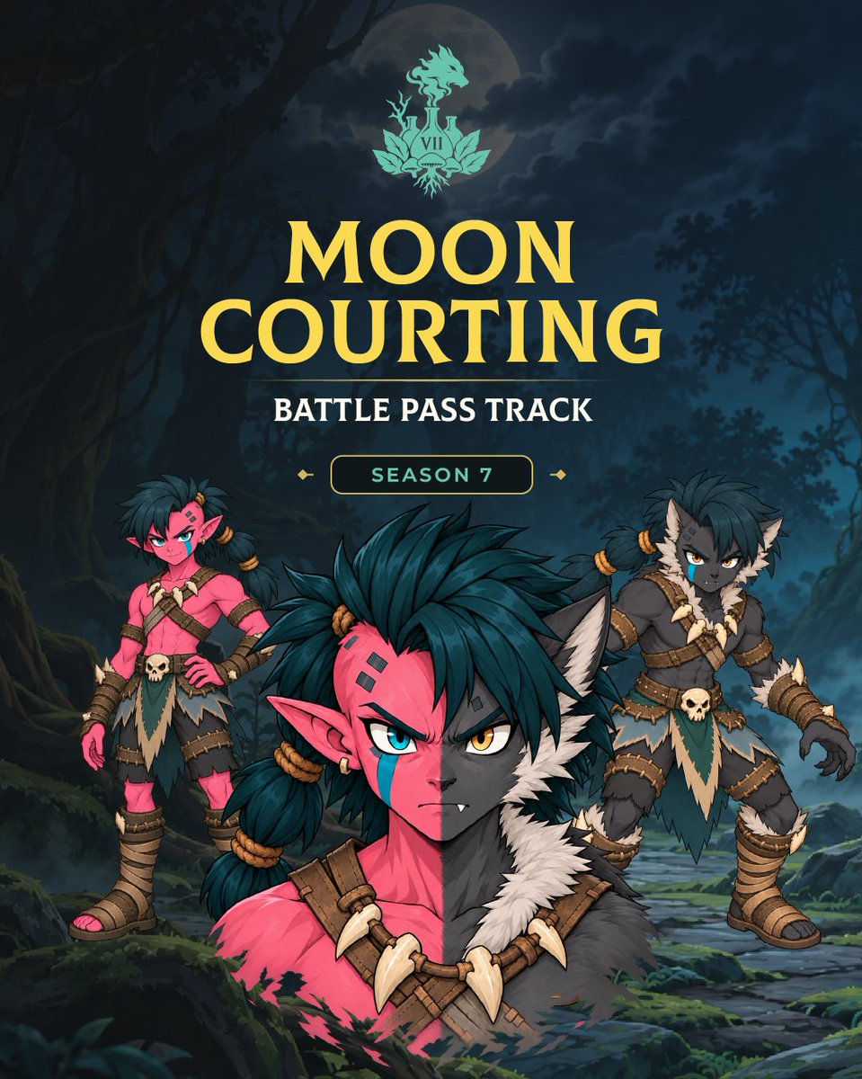 Olderfall's tweet photo. 🌕 SEASON VII: MOON COURTING is live ⚔️

Embrace the wild, Master! 🐺
Every Fallen has a chance to rise.

60 days of Free &amp; Premium Battle Pass rewards, featuring the new and exclusive Romance Blade.

Begin your climb today:
https://t.co/l4nOF5dD47 https://t.co/8Y3fRnRmUm