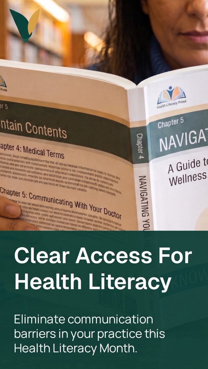 VocariHealth's tweet photo. October is Health Literacy Month - a time to remember that clear communication helps patients understand their care plans, improves outcomes and reduces stress.
At Vocari we make sure medical information is always easy to understand to help patients feel confident.
#Health https://t.co/G7MCvrf0jY
