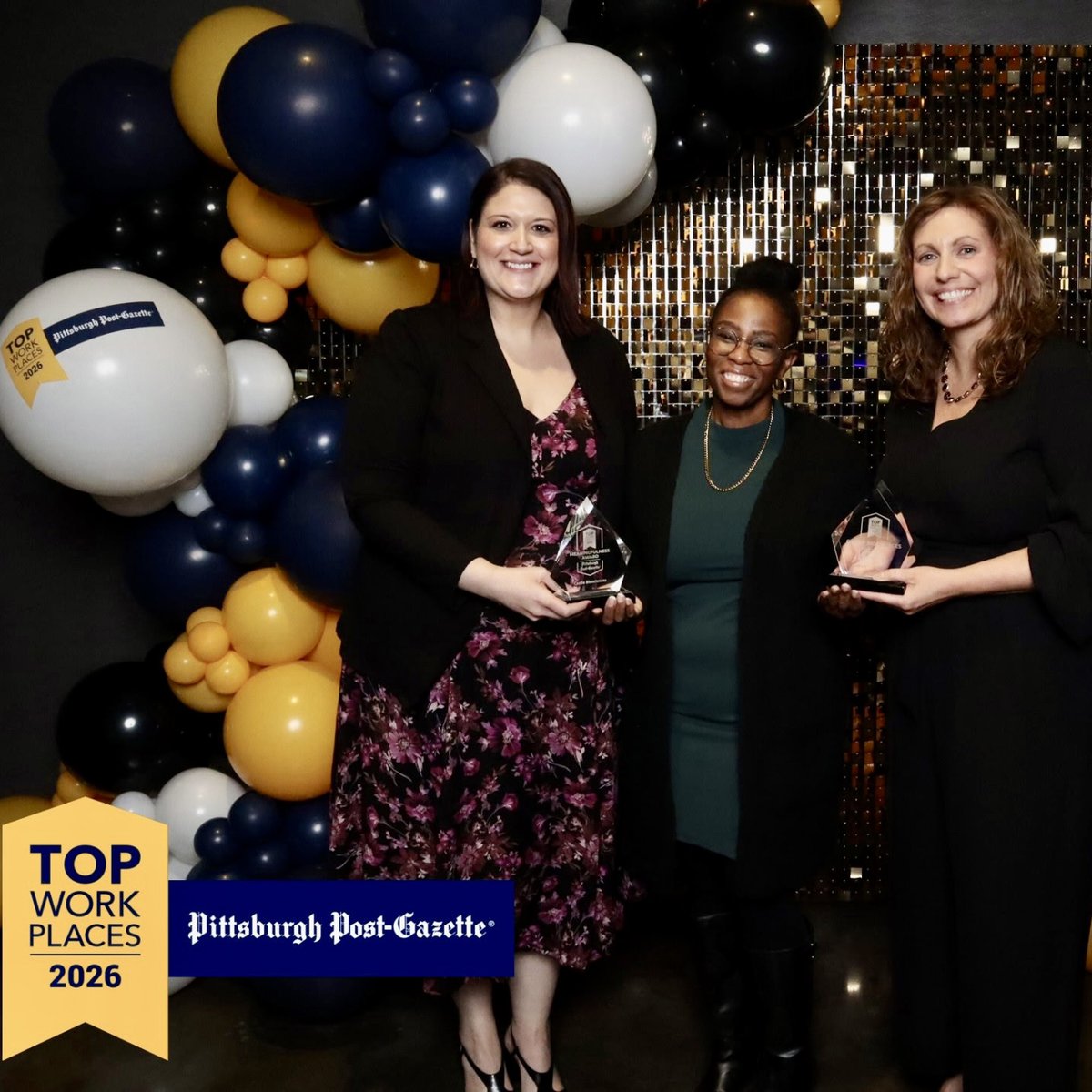 CastleBio's tweet photo. 🎉We're celebrating! Castle was recently recognized as a Top Workplace in Pittsburgh, ranking 3rd among large companies with more than 400 employees nationally. This recognition is especially meaningful because it reflects the experiences and voices of Castle employees.

As an additional achievement, Castle was honored with the Meaningfulness Award, recognizing our team's outstanding response to the employee engagement survey statement: “My job makes me feel like I am part of something meaningful.” 

Representing #TeamCastle: Alicia Angelo, Danyale Strider, and Jamie Bleicher
#TopWorkplaces #CastleCulture