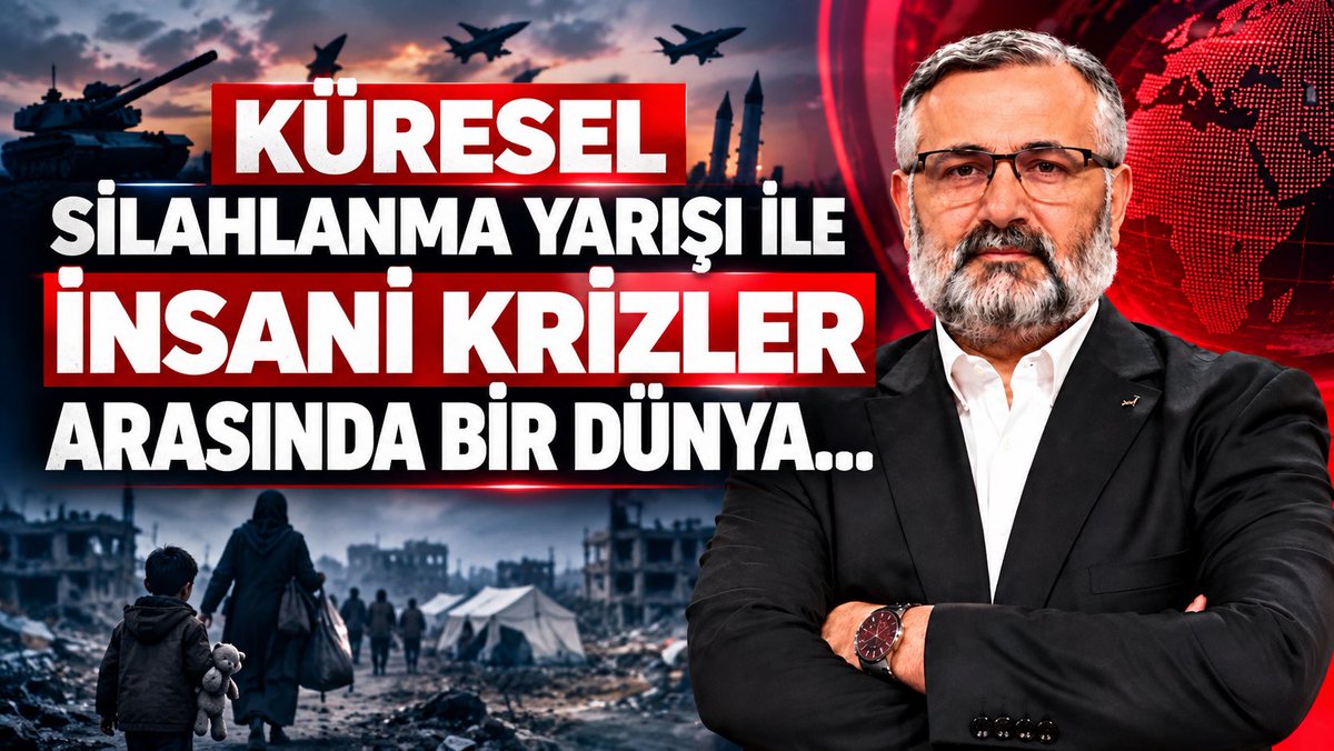 CaferOkmen_'s tweet photo. KÜRESEL SİLAHLANMA YARIŞI İLE İNSANİ KRİZLER ARASINDA BİR DÜNYA…

Günümüzde dünya ülkeleri, tarihin en yüksek seviyelerine ulaşan askerî harcamalarla silahlanma yarışını sürdürüyor. 

SIPRI verilerine göre küresel askerî harcamalar, 2025 yılında 2,89 trilyon dolara ulaşarak tarihî bir rekora imza attı.

Dünyanın kaynakları giderek daha fazla silahlanmaya ayrılırken milyonlarca ve hatta milyarlarca insanın gıda, temiz su, sağlık ve barınma gibi en temel ihtiyaçlara dahi erişememesi, insanlığın önceliklerini yeniden sorgulamayı zorunlu kılıyor…

https://t.co/2cXyImqyH6

@anaakim_haber