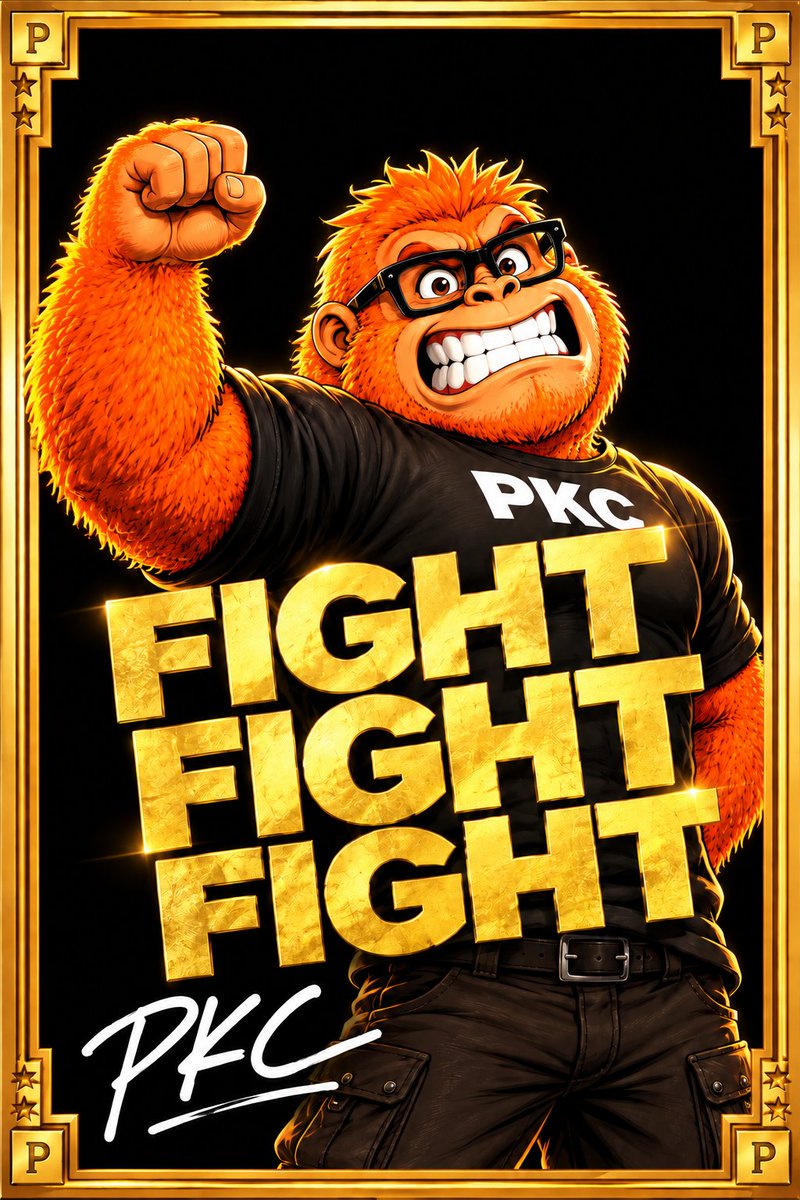 PKC_100's tweet photo. I ran the numbers.
The numbers ran away.

I have glasses, a raised fist, and a business plan written on a banana.

FIGHT! FIGHT! FIGHT!
We’ll figure out step two later. 🦍

#pkc #punkykongzclub #punkvism #Solana #Memecoin #Meme https://t.co/rr5H0jfscR