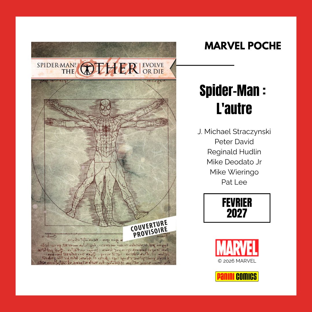 paninicomicsfra's tweet photo. BIG NEWS ! Et deuxième super-héros à l'honneur aujourd'hui avec SPIDER-MAN !

* En janvier, en 100%, on vous propose la mini-série SPIDER-MAN : SPIDER-VERSITY où les jeunes Araignées (de Silk à Spider-Boy en passant par Miles) vont être coachées par....Norman Osborn ?!? Heureusement, Spider-Woman est là pour les protéger (mais la vraie menace est tout autre...)

* En février, on a un autre titre en périphérie de Spidey avec SUPERIOR FOES OF SPIDER-MAN de Nick Spencer & Steve Lieber ! Un volume de 376 pages où l'on suit le groupe de Boomerang lorsque Peter est remplacé par Otto ! Ok, ce sont des super-vilains mais ils ne méritent vraiment pas de souffrir autant !

* Et du côté des POCHE en février, c'est normalement le mois des récits complets avec SPIDER-MAN : L'AUTRE (qui vient compléter le run de J.M. Straczynski) mais aussi un "pas récit complet" avec le premier tome (sur 3) de la seconde saison d'ULTIMATE SPIDER-MAN... LA MORT DE SPIDER-MAN ! Une trilogie qui intègre USM Requiem 1-2, USM (2009) 1-15 + 150-160, Ultimate Avengers vs New Ultimates 1-6 et Ultimate Fallout 1-6 !

Indice : vieux tomes 1